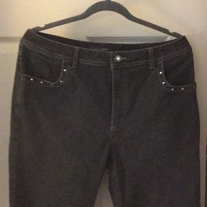 French cuff embellished jeans size 14